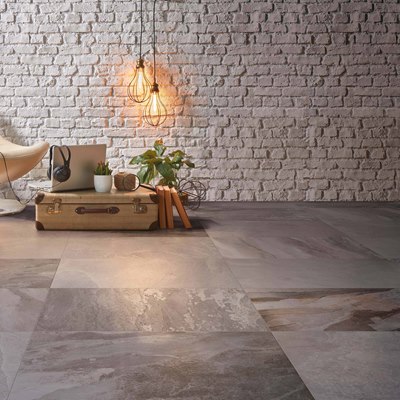 Global Stone Cadrado Ardesia 600mm x 600mm x 20mm Silver Porcelain single slabs