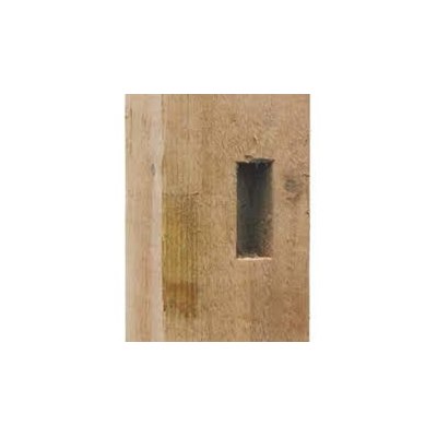 100 x 100mm x 2.4m Pressure Treated Brown 3 section Morticed Post