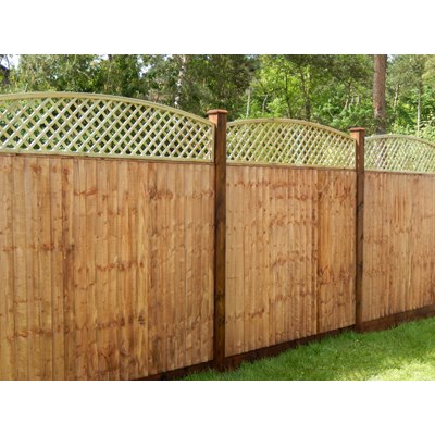 6ft  x 5ft High Close Board Fence Panel in Brown - E00324