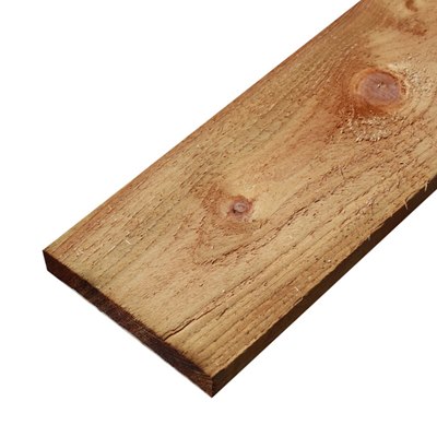 1.83m 22mm x 150mm Brown Treated Gravel Board 6'