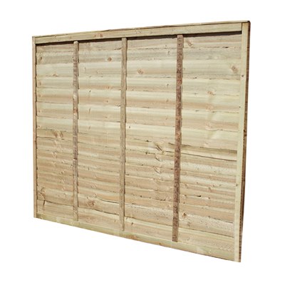 1.83m x 1.83m (6' x 6') Pressure Treated Green Lap Panel