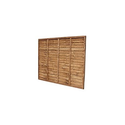 6ft  x 6ft High Lap Fence Panel in Brown - E00332