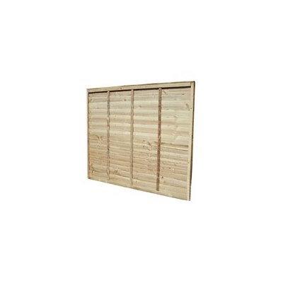6ft  x 5' 6" High Lap Fence Panel in Green - E00015