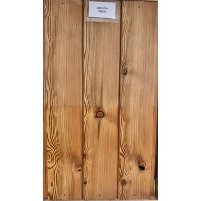 Ex 25mm x 150mm [ 21mm x 144mm f/s ] European Larch TGV Cladding - 3m