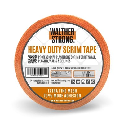 Walther Strong HD Orange Scrim Tape 50mm x 90 metres 