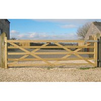 FORESTERGATE0005 Charlton Forester 5 Bar Treated Gate 12ft